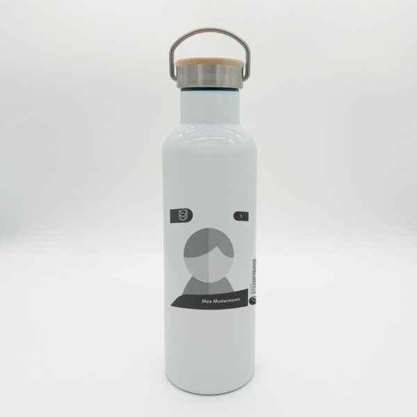 Trinkflasche mit Bambusdeckel – SC Schwarzenbek